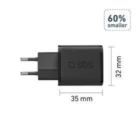 Nabíjačka do siete SBS NanoTube USB-C, GaN, 20 W, PD čierna

 obrázok produktu 1 z 7