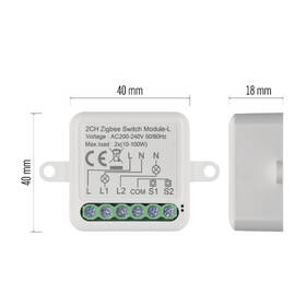 Modul EMOS GoSmart spínací IP-2104SZ, ZigBee, 2-kanálový 

 obrázok produktu 8 z 17