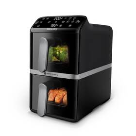 Fritéza teplovzdušná Philips Airfryer Dual Basket 4000 series 10 l, NA461/00 čierna

 obrázok produktu 2 z 11