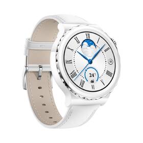 Inteligentné hodinky Huawei Watch GT3 Pro 43 mm - Silver Bezel White Ceramic Case + White Leather Strap 

 obrázok produktu 3 z 6