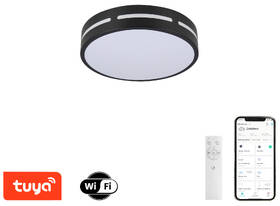 LED stropné svietidlo IMMAX NEO LITE PERFECTO SMART, kruh, 30cm, 24W, TUYA Wi-Fi čierne

 obrázok produktu 2 z 7