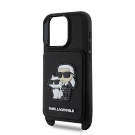 Kryt na mobil Karl Lagerfeld Saffiano Crossbody Karl and Choupette na Apple iPhone 16 Pro čierny

 obrázok produktu 5 z 7