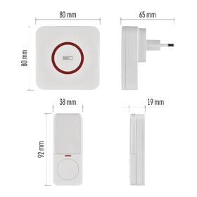 Zvonček bezdrôtový EMOS GoSmart P5735WS biely

 obrázok produktu 12 z 18