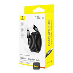 Kábel Baseus Tungsten Gold USB-C/USB-C, magnetický, 1m čierny

 obrázok produktu 9 z 9