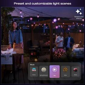 Párty osvetlenia Philips Festavia globe, Bluetooth, White and Color Ambiance, 14 m 

 obrázok produktu 7 z 10