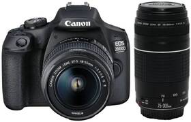 Digitálny fotoaparát Canon 2000D + EF-S 18-55mm DC III + EF 75-300 DC III čierny

 obrázok produktu 6 z 7