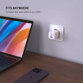 Nabíjačka do siete FIXED Mini GaN, PD, 65W, 2xUSB-C/USB-A biela

 obrázok produktu 7 z 9