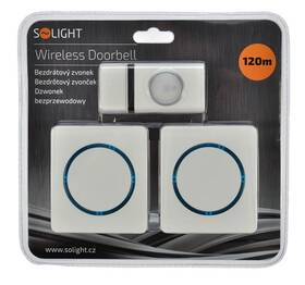 Zvonček bezdrôtový Solight 1L23, do zásuvky, 120m biely

 obrázok produktu 1 z 1