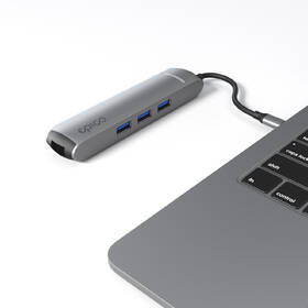 USB Hub Epico 6in1 Slim 8K USB-C/1× USB-C, HDMI, 3× USB 3.0 sivý

 obrázok produktu 5 z 7