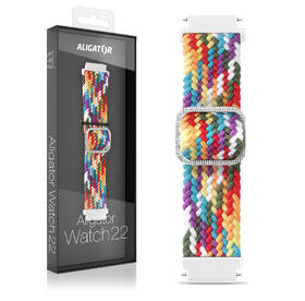 Remienok Aligator 22AW0013, textilný 22mm - farebný 

 obrázok produktu 1 z 2
