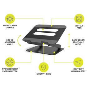 Podstavec pre notebooky PORT CONNECT Aluminium Stand čierny

 obrázok produktu 8 z 9