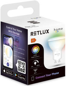 Inteligentná žiarovka RETLUX RSH 101, GU10, 4,5 W, RGB, CCT 

 obrázok produktu 9 z 9