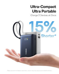 Powerbank Baseus PicoGo 10000mAh 45W s digitálnym displejom a káblom USB-C čierny

 obrázok produktu 4 z 10