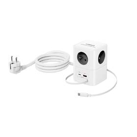 Rozbočovacia zásuvka Cubenest PowerCube 4xAC, PD 65W, 2xC,1xA, 1.5m kabel sivá/biela

 obrázok produktu 1 z 9