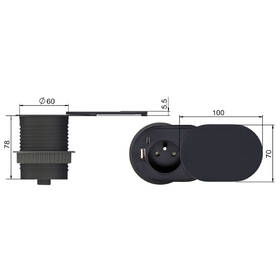 Zásuvka Solight 1× zásuvka + USB A/C 20 W PD čierna

 obrázok produktu 4 z 7