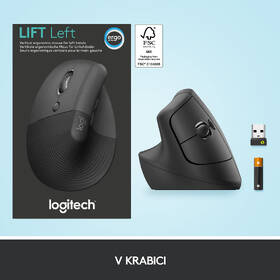 Myš Logitech Lift Left Vertical Ergonomic sivá

 obrázok produktu 7 z 8