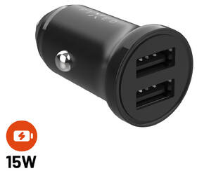 Adaptér do auta FIXED 2xUSB, 15W Smart Rapid Charge čierny

 obrázok produktu 1 z 9