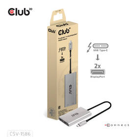 USB Hub Club3D Thunderbolt 3/DisplayPort Dual Monitor 4K60Hz strieborný

 obrázok produktu 6 z 6
