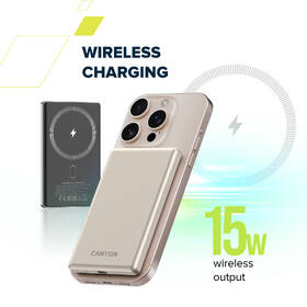 Powerbank Canyon OnPower 505 Slim MagSafe PD20W 5000 mAh béžový

 obrázok produktu 10 z 14