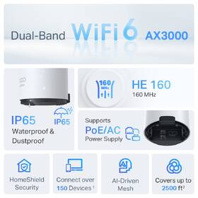 Kompletný Wi-Fi systém TP-Link Deco X50-Outdoor Mesh, AX3000 biely

 obrázok produktu 4 z 9