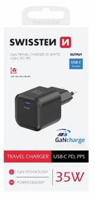 Nabíjačka do siete Swissten GAN 1x USB-C 35W PD čierna

 obrázok produktu 1 z 1