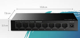 Switch Strong SW8000M 8-Port Gigabit kovový

 obrázok produktu 11 z 12