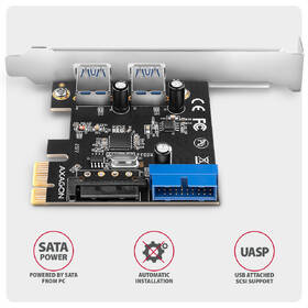 Radič Axagon PCEU-232RS - 2+2x USB 5Gbps port 

 obrázok produktu 2 z 3