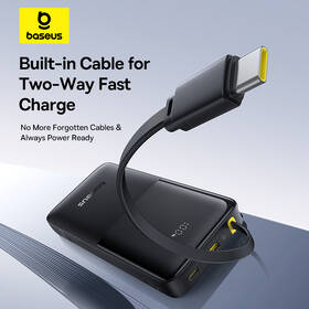 Powerbank Baseus Bipow 2 10000mAh 20W s káblom USB-C čierny

 obrázok produktu 9 z 17