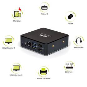Dokovacia stanica PORT CONNECT 8v1 USB-C, USB-A, dual video, HDMI, Ethernet, audio, USB 3.0 čierna

 obrázok produktu 8 z 9