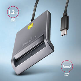 Čítačka eObčianok Axagon USB-C FlatReader Smart card sivá

 obrázok produktu 4 z 4