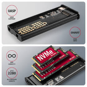 Externý rámček Axagon DISPLAY box, USB-C 10Gbps - M.2 NVMe & SATA SSD sivý

 obrázok produktu 8 z 8