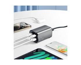 Nabíjačka do siete Essager 67W, GaN, 2x USB-C, 2x USB-A čierna

 obrázok produktu 4 z 7