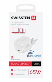 Nabíjačka do siete Swissten GaN, 1x USB-C, 65 W, PD biela

 obrázok produktu 3 z 3