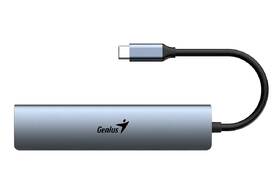 USB Hub Genius UH-545, USB-C/3x USB 3.0, 1x USB-C, 1x RJ-45 sivý

 obrázok produktu 2 z 2