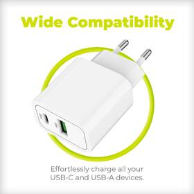 Nabíjačka do siete Mobile Origin 1x USB-A/1x USB-C PD20W biela

 obrázok produktu 14 z 15