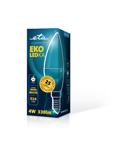 LED žiarovka ETA EKO LEDka sviečka 4W, E14, teplá biela 

 obrázok produktu 3 z 3