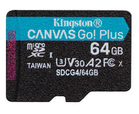 Pamäťová karta Kingston MicroSDXC 64GB U3 UHS-I (200R/160W) + adaptér 

 obrázok produktu 2 z 4