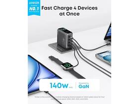 Nabíjačka do siete Anker 140W, 3xUSB-C/1x USB-A sivá

 obrázok produktu 1 z 4