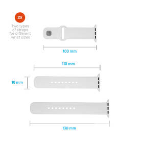 Remienok FIXED Silicone Sporty Strap na Apple Watch 38/40/41mm biely

 obrázok produktu 3 z 4