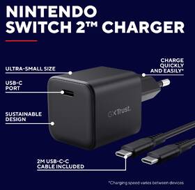 Sieťový adaptér Trust GXT 1258 65W GaN, Nintendo Switch 2 čierna

 obrázok produktu 9 z 12