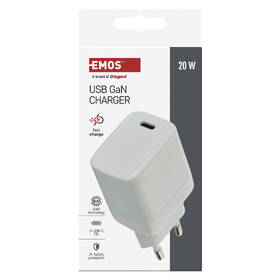Nabíjačka do siete EMOS GaN, 20W, 1x USB-C biela

 obrázok produktu 11 z 14