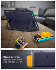 Puzdro Spigen Nano Pop Blueberry Navy  - Nintendo Switch 2 modré/oranžové

 obrázok produktu 15 z 19