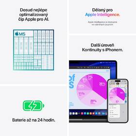 Notebook Apple 14" M5 10× CPU 10× GPU, 32 GB, 1 TB - kozmicky čierny SK 

 obrázok produktu 7 z 8