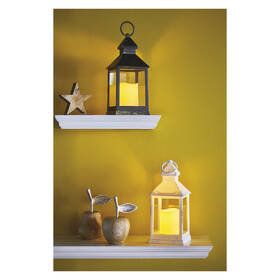 LED dekorácie EMOS lampáš antik biely blikajúci, 3x AAA, vnútorný, vintage, časovač 

 obrázok produktu 2 z 4