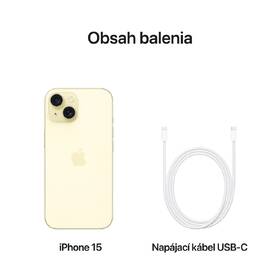 Mobilný telefón Apple iPhone 15 128GB žltý 

 obrázok produktu 8 z 9