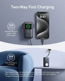 Powerbank Anker MagGo 35W, Apple Watch, 10000 mAh čierny

 obrázok produktu 1 z 5