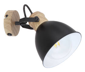 Bodové svietidlo GLOBO Wiho, 1xE27, 40W čierne/imitácia dreva

 obrázok produktu 1 z 2