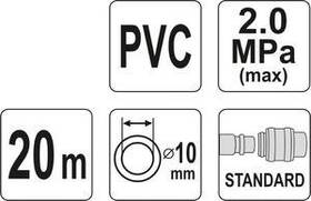 Vzduchová hadica YATO YT-24225 PVC 10mm, 20m 

 obrázok produktu 2 z 2