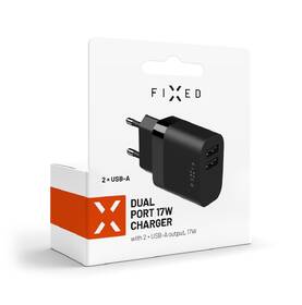 Nabíjačka do siete FIXED 17W Smart Rapid Charge, 2x USB čierna

 obrázok produktu 8 z 8