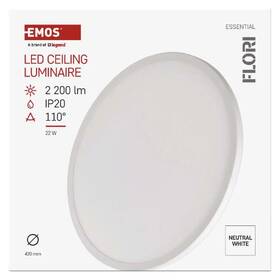 LED stropné svietidlo EMOS FLORI, kruh 42cm, 22W, 2200lm, neutrálna biela biele

 obrázok produktu 5 z 5